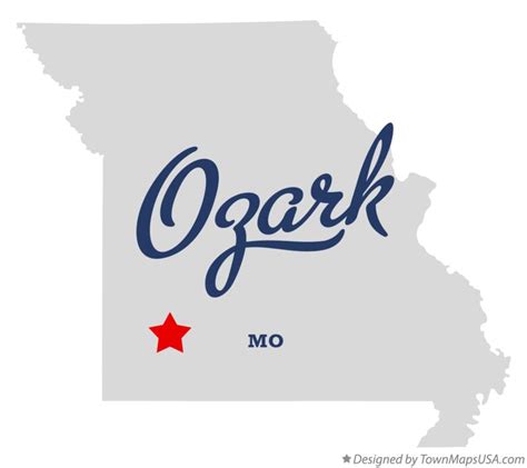 Map of Ozark, Lawrence County, MO, Missouri