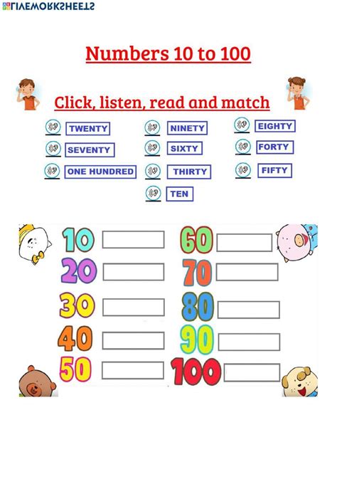 86083 | Numbers 10 to 100 | cecilia | LiveWorksheets