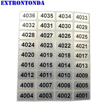 Aliexpress.com : Buy 1000pcs Consecutive Number Labels From 4001 to 5000 Inventory Stickers ...