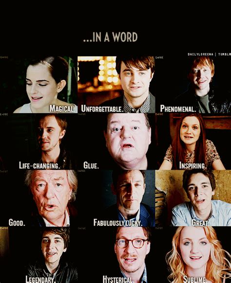 Harry Potter cast describe there Harry Potter expirienced in one word :)) - Harry Potter Photo ...