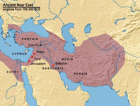 Maps of Assyrian, Babylonian, Persian and Macedonian empires