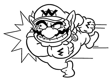 Wario Coloring Pages Printable for Free Download