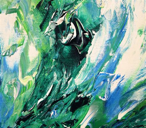 Green And Blue artwork - large abstract painting art for sale