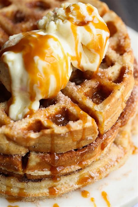 Churro Waffles - Cookies and Cups