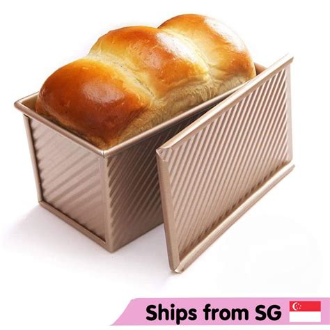 🇸🇬🇸🇬 Chefmade 450g toast box loaf pan mould toast box corrugated baking ...