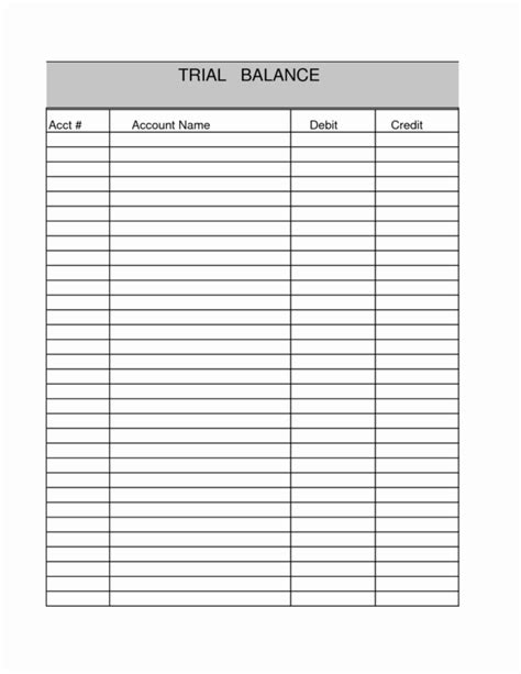 Blank Trial Balance Sheet — db-excel.com