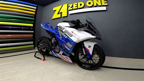 KTM RC200 Tastefully Modified In White & Blue Livery - Video