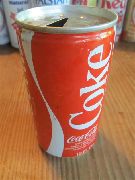 Coke Coca Cola vintage soda aluminum can pull tab red and | Etsy