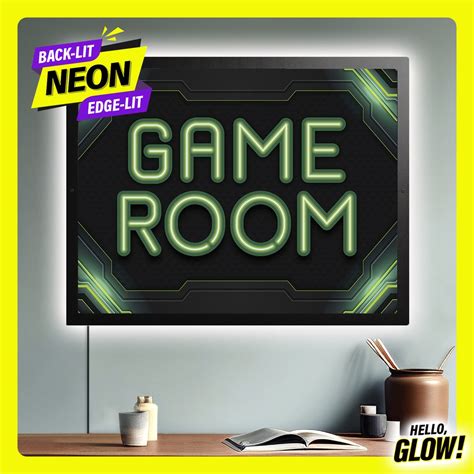 Game Room Custom Neon Sign Neon Sign Neon LED Light Sign Neon Sign Create Your Own LED Neon ...