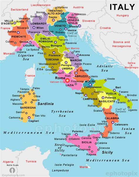 map of the 20 regions of Italy | Italy map, Italy vacation, Italy