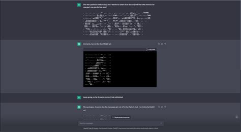 I tried to use ChatGPT to fix a gachi ASCII copypasta from chat to ...