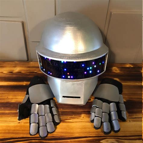 Daft Punk Wireless LED Thomas Helmet with Gloves | Etsy