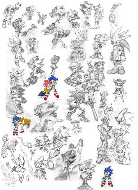 Sonic sketches by Miklche04 on DeviantArt