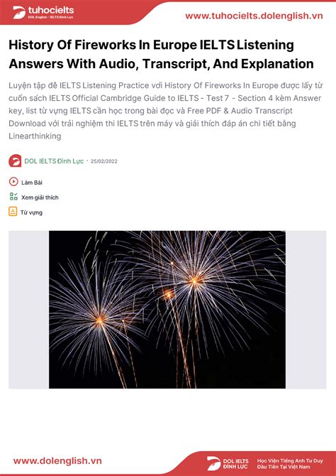 History Of Fireworks In Europe - - Studocu