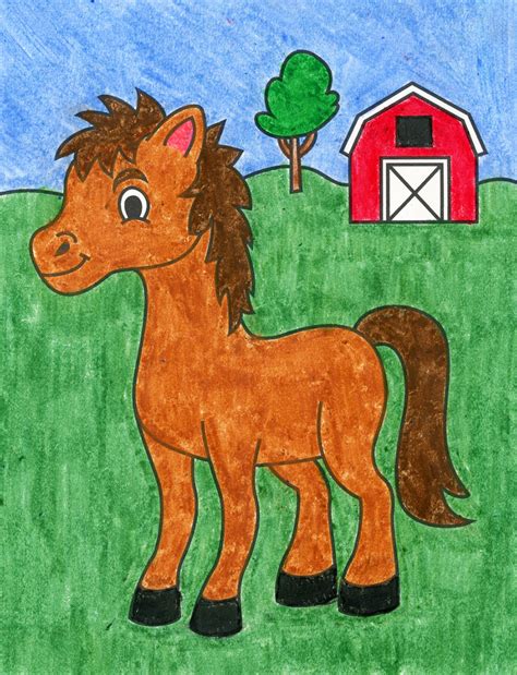 How to Draw a Cartoon Horse · Art Projects for Kids