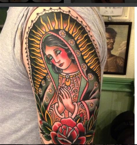 Paul Dobleman … | Mary tattoo, Madonna tattoo, Traditional tattoo