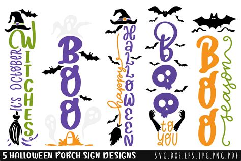 Halloween Porch Sign SVG Bundle Graphic by dapiyupi · Creative Fabrica