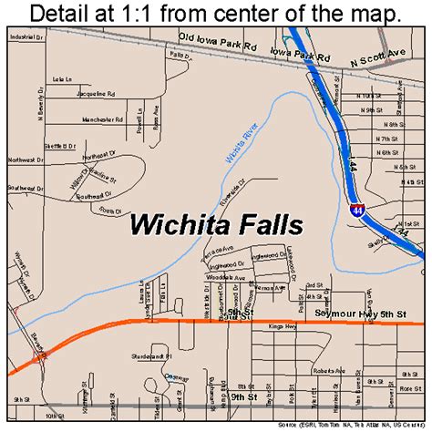 Wichita Falls Texas Street Map 4879000