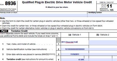 Form 8936 Qualified Plug In Electric Drive Motor Vehicle Credit - Credit Walls