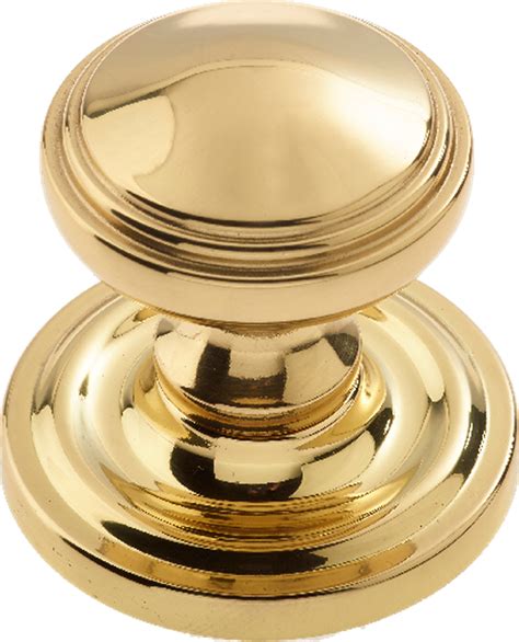 JV68 Polished Brass Lined Door Knob Set