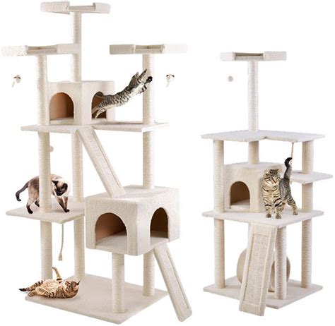 FRISCO 72-in Large Base Faux Fur Cat Tree & Condo, Brown - Chewy.com | Cat tree, Cat tree condo ...