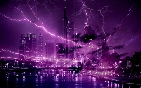 purple lightning | Crazy Lightning Storm, city, lightning, night, purple, storm | Lightning ...