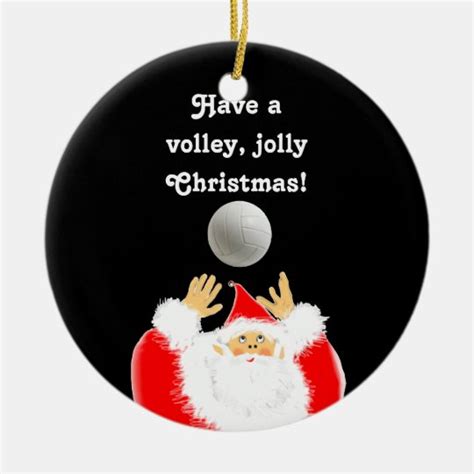 personalized volleyball Christmas Ceramic Ornament | Zazzle.com