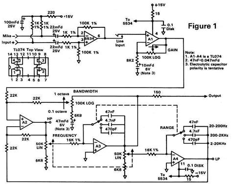 Audio spectrum analyzer circuit