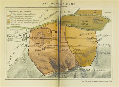 Le Camus' map of ancient Antioch (Le Camus 1890). | Download Scientific ...