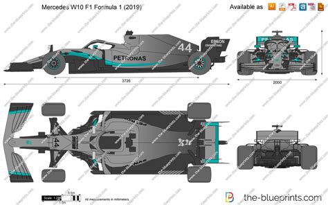 Mercedes W10 F1 Formula 1 vector drawing | Vector drawing, Airplane ...