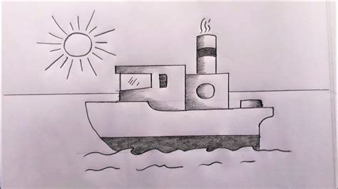 Ship Drawing Tutorial | Jahaj Art | Easy to Draw - YouTube