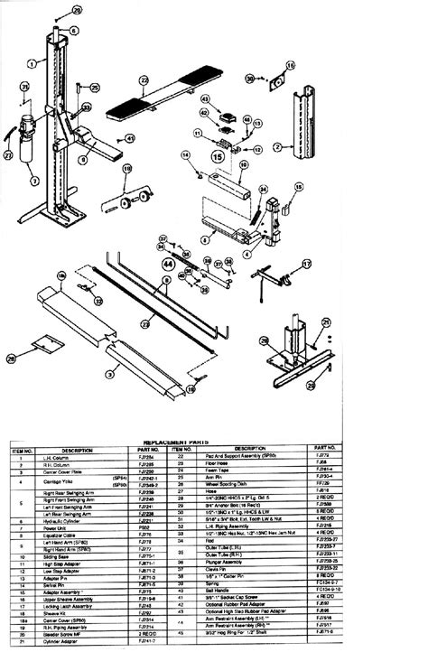 Rotary Lift Parts Diagram - Hanenhuusholli