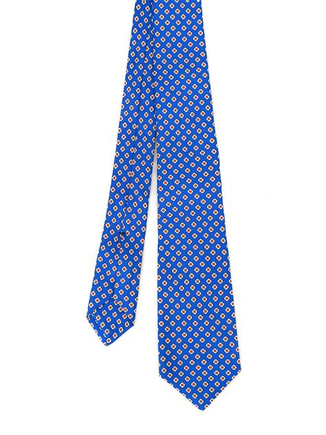 Ties & bow ties Kiton - Geometric flower silk tie - KTCRAVATTA12P18