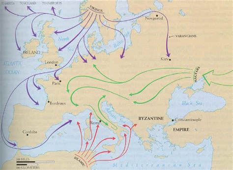 viking invasion routes | Map - Viking, Islam & Magyar Invasions to 11C.JPG (833971 bytes ...