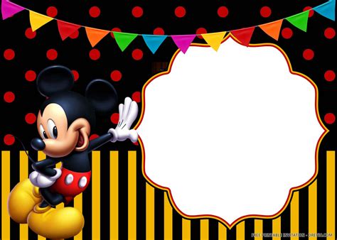 Editable Mickey Mouse Birthday Invitation Template