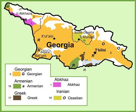 Map Of Ethnic Groups In Georgia Where Is Georgia Georgia Map Asia Map ...