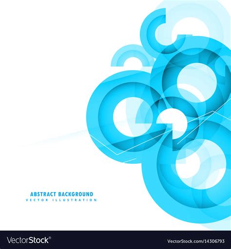 Abstract blue circles background design Royalty Free Vector