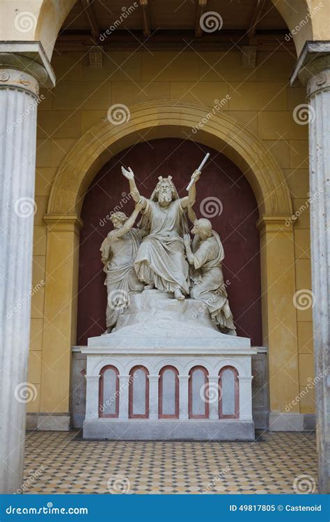 Statue in Facade of Palace in Sans Souci Editorial Image - Image of ...