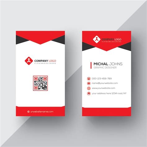 Premium PSD | Red and black business card psd