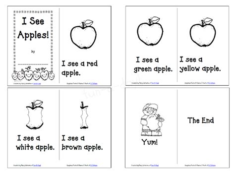 Free I See Apples Printable Book | Kindergarten reading worksheets, Apple preschool ...