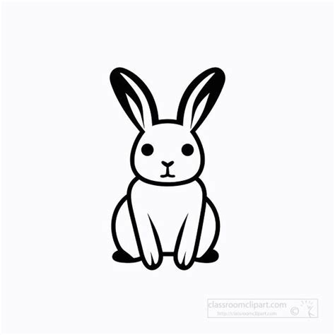 Animal Outline Clipart-rabbit icon black outline clip art