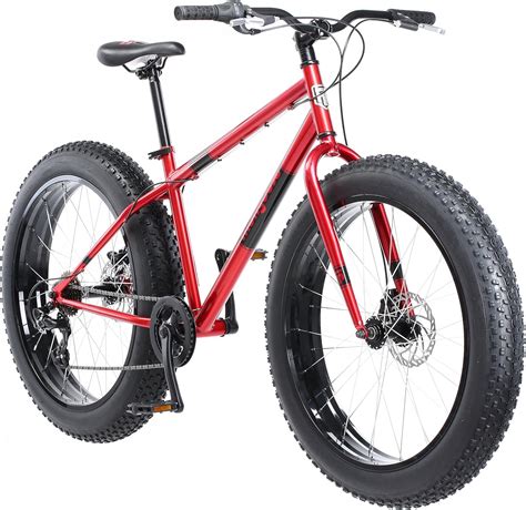 Mongoose Dolomite Mens Fat Tire Mountain Bike, 26-inch Wheels, 4-Inch Wide Knobby Tires, 7-Speed ...