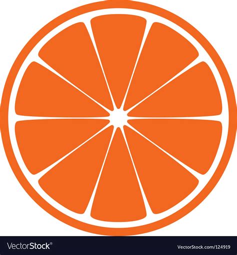 Orange slice Royalty Free Vector Image - VectorStock