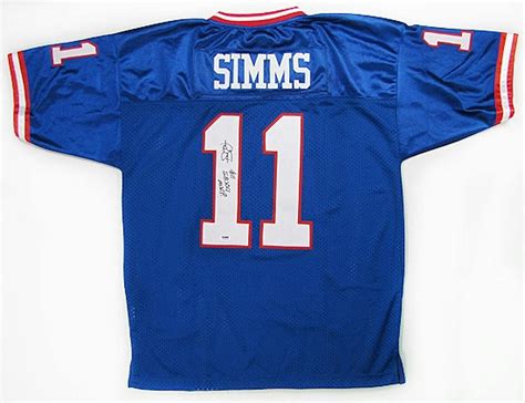 Phil Simms Autographed New York Giants Blue Jersey | DA Card World