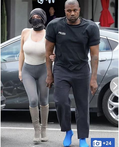 Kanye West rocks SHOULDER PADS and blue socks while out with 'wife' Bianca Censori : r/GoodAssSub