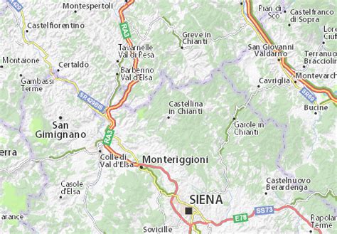MICHELIN Castellina in Chianti map - ViaMichelin