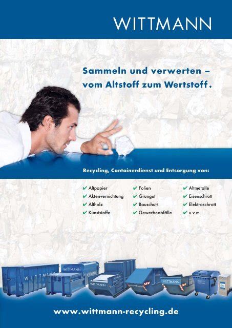 Recycling, Containerdienst, Entsorgung - Lorenz Wittmann GmbH