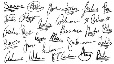 Document Signature Vector Hd PNG Images, Handwritten Signature Document Paper Pen, Various ...