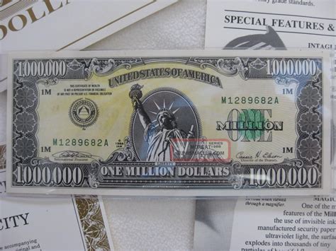 " The Million Dollar Bill " By American Banknote Company