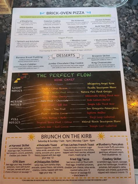 Menu at On The Kirb pub & bar, Houston, Kirby Dr